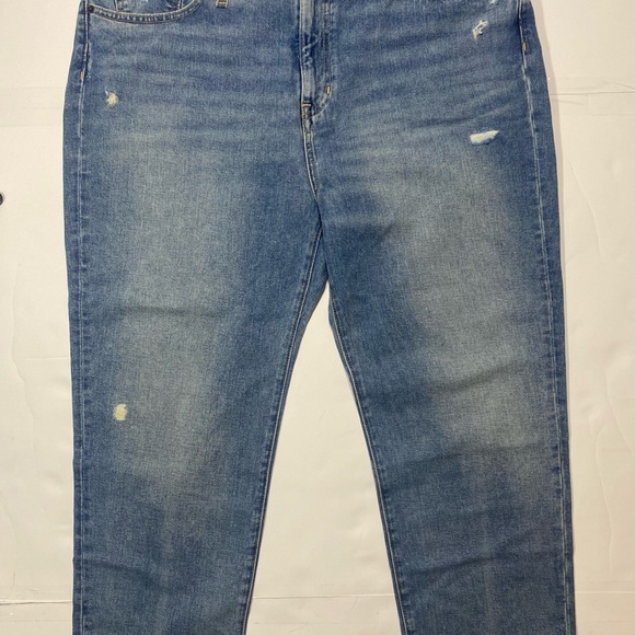 Something Navy High Rise Cigarette Ankle Slightly Distressed Jean NWT Size 18/34 - Picture 12 of 16